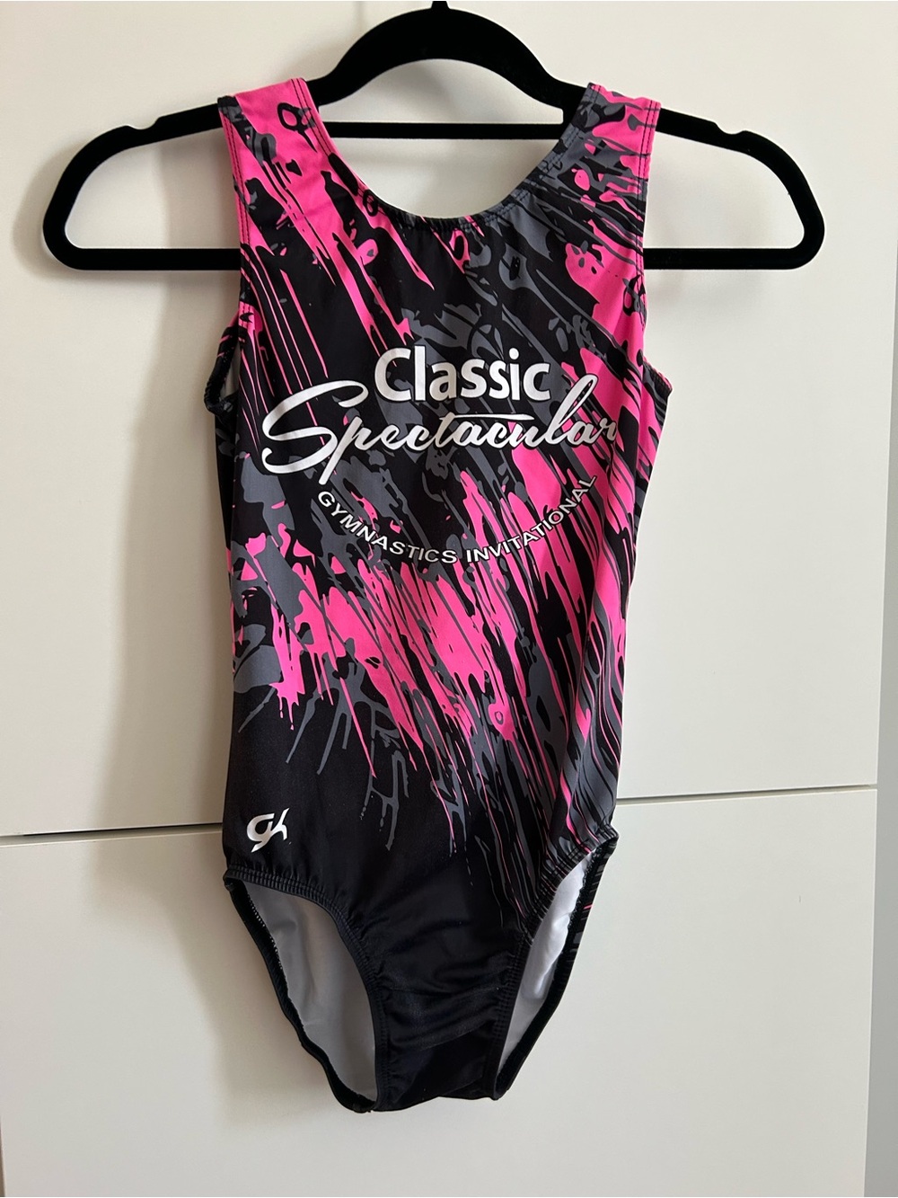 GK Pink and Black Classic Spectacular Gymnastics Leotard - AM